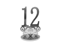 מספר 12 למרכז השולחן בת מצווה - כסף